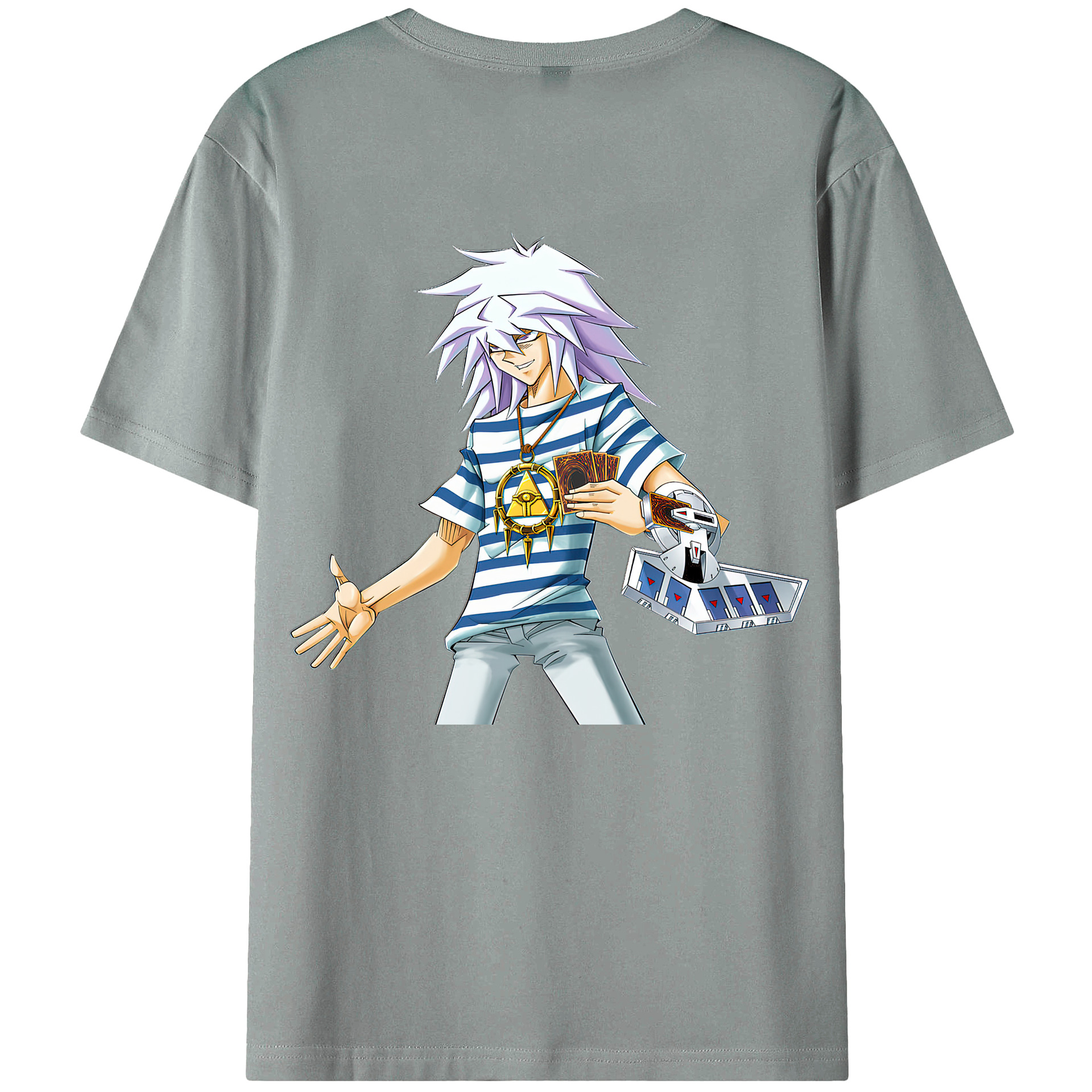 （画像用） 遊☆戯☆王 Yu-Gi-Oh! 綿100％ メンズ半袖Tシャツ（バックプリント） 通気性